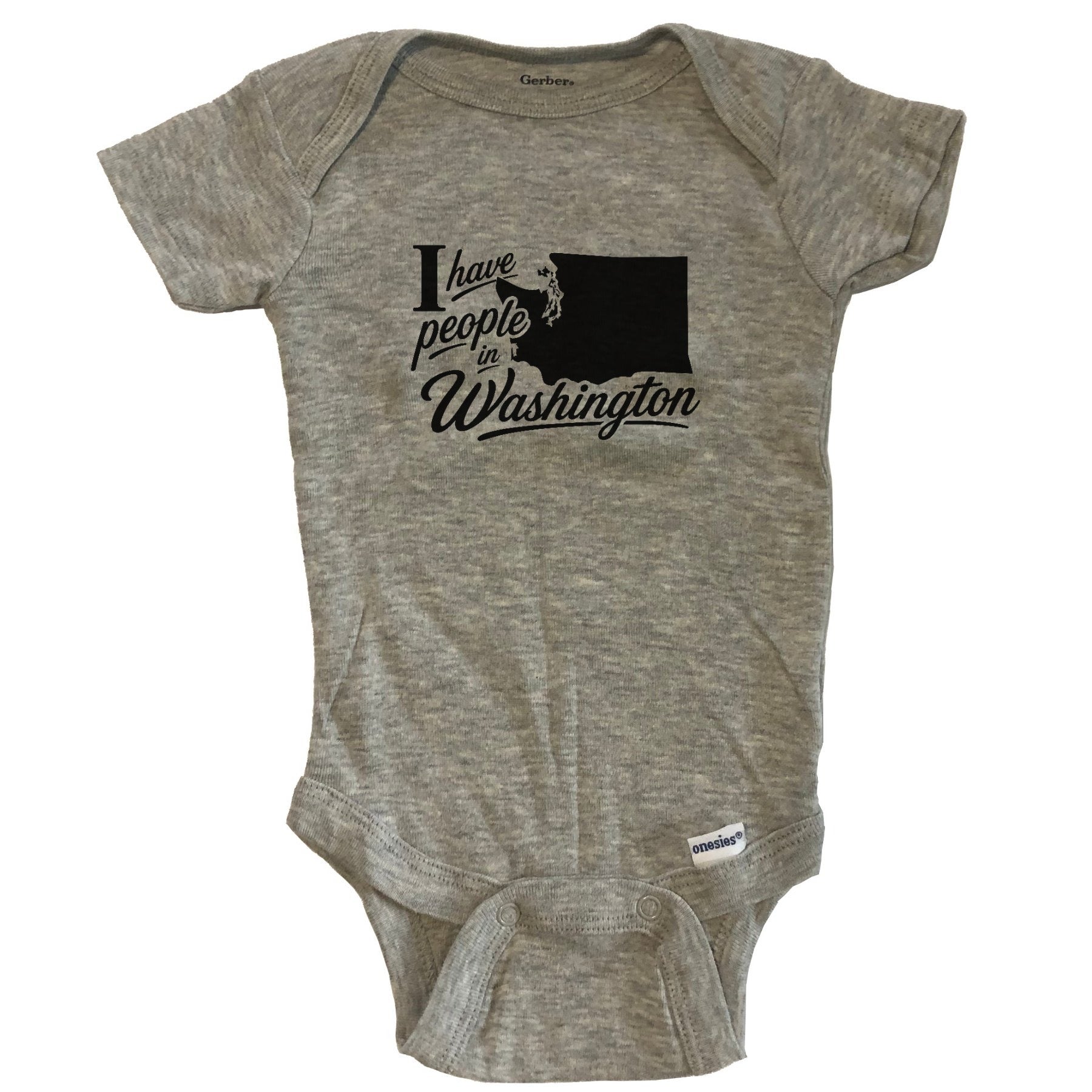 I Have People In Washington Saying Baby Bodysuit - Grey