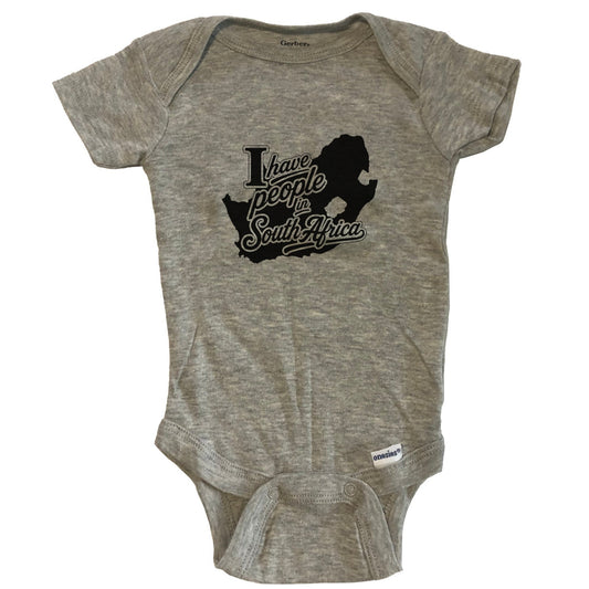 I Have People In South Africa Country Silhouette Baby Bodysuit - Grey