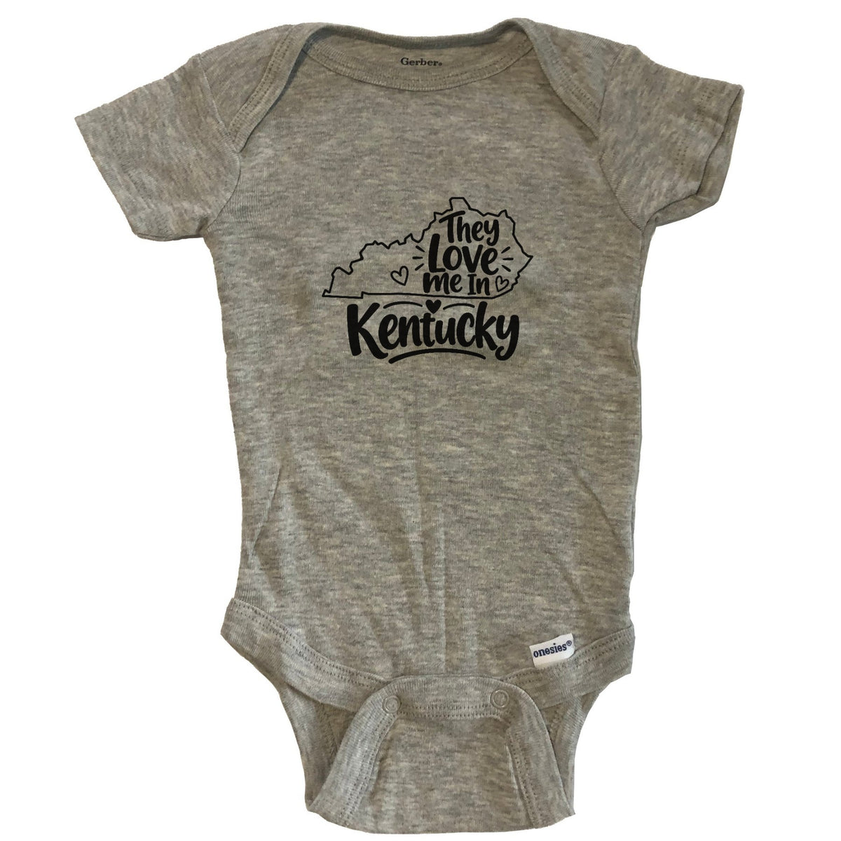 They Love Me In Kentucky Funny Baby Bodysuit - Grey