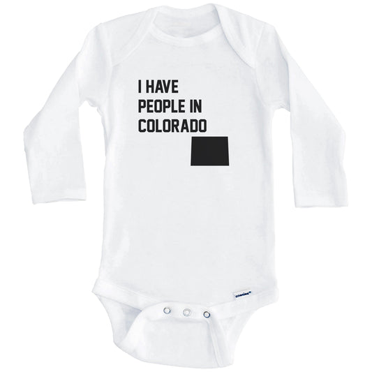 I Have People In Colorado Baby Bodysuit (Long Sleeves)