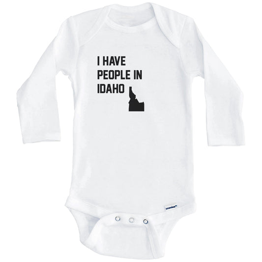 I Have People In Idaho Baby Bodysuit (Long Sleeves)