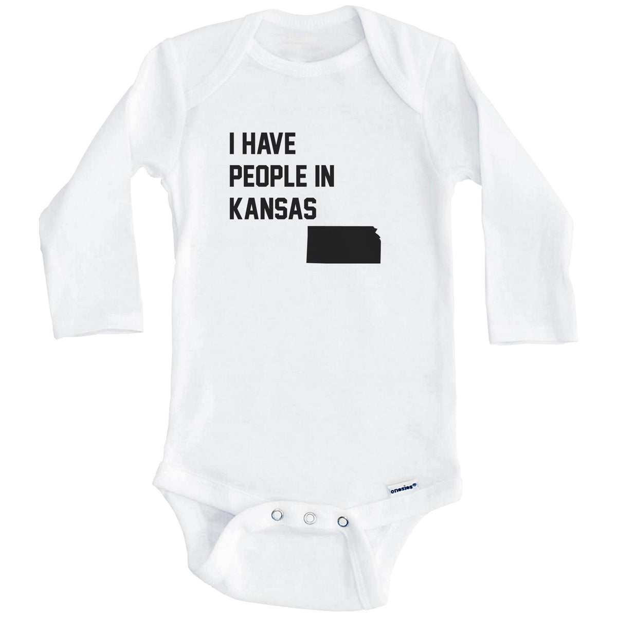 I Have People In Kansas Baby Bodysuit (Long Sleeves)
