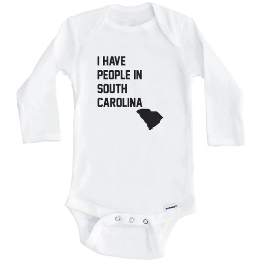 I Have People In South Carolina Baby Bodysuit (Long Sleeves)