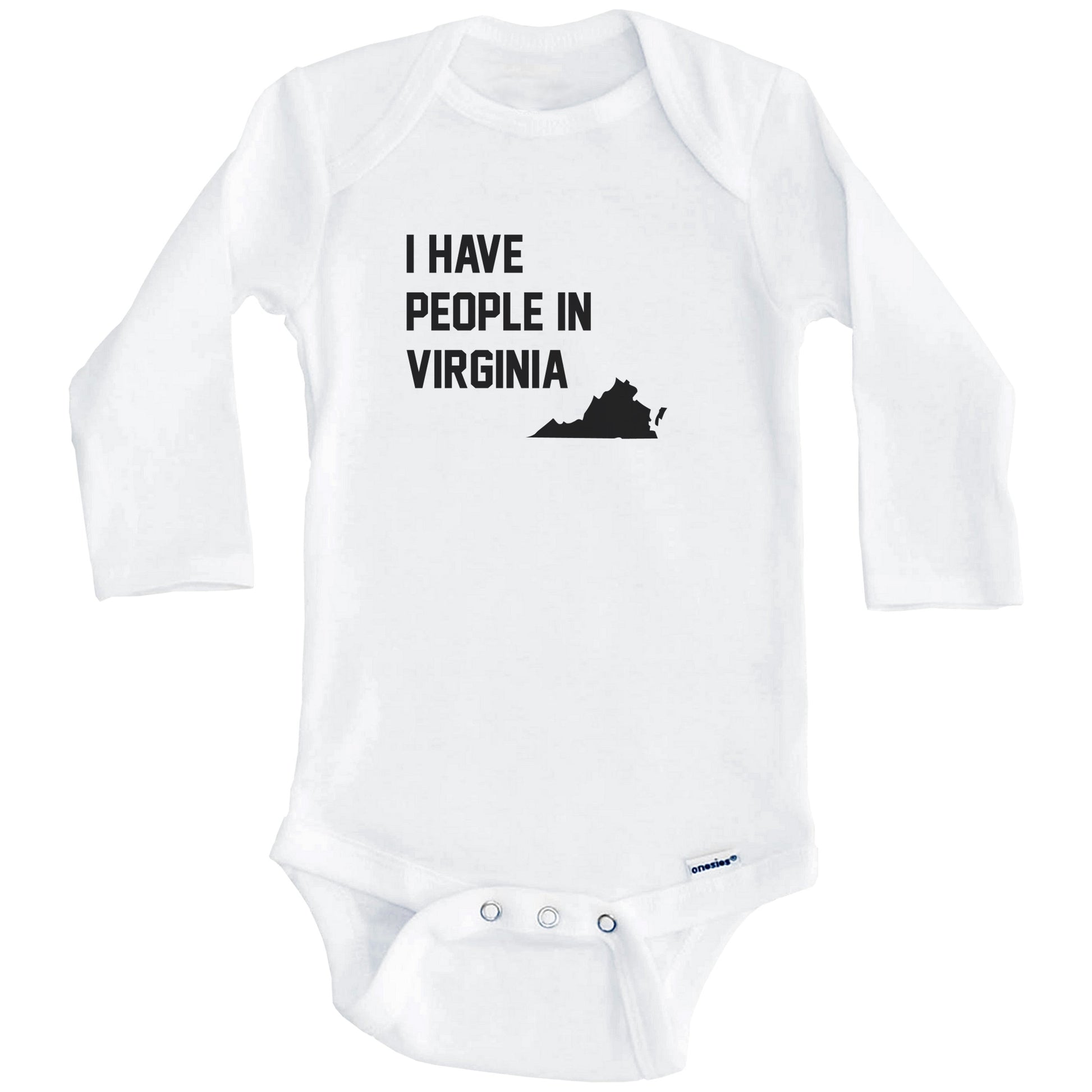 I Have People In Virginia Baby Bodysuit (Long Sleeves)