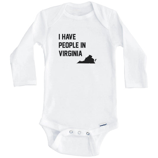I Have People In Virginia Baby Bodysuit (Long Sleeves)