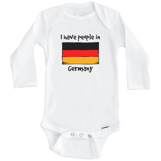 I Have People In Germany German Flag Baby Bodysuit (Long Sleeves)