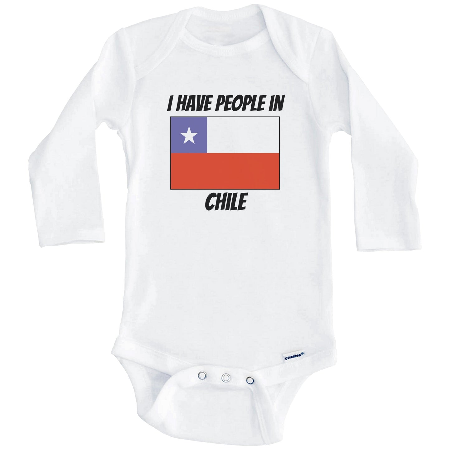 Chilean Flag I Have People In Chile Baby Bodysuit (Long Sleeves)