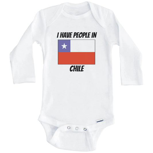 Chilean Flag I Have People In Chile Baby Bodysuit (Long Sleeves)