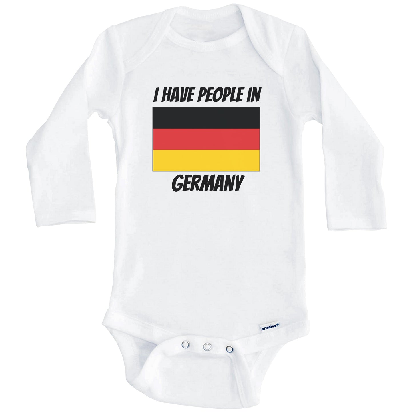 German Flag I Have People In Germany Baby Bodysuit (Long Sleeves)