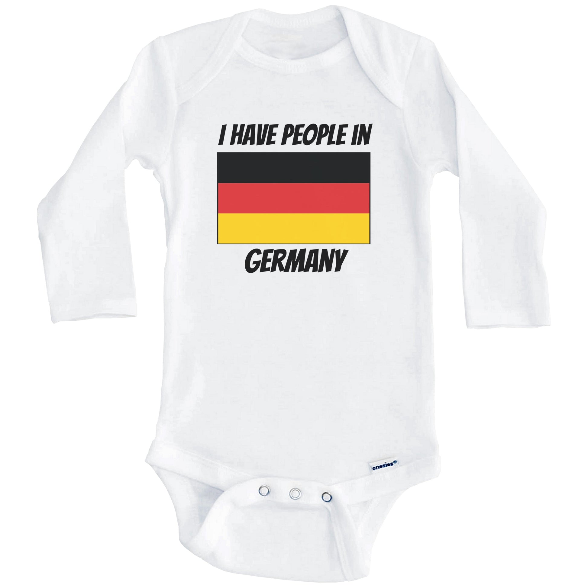 German Flag I Have People In Germany Baby Bodysuit (Long Sleeves)