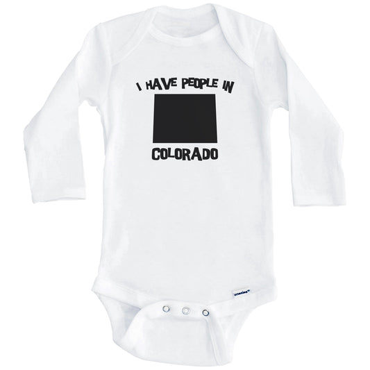 State Silhouette I Have People In Colorado Baby Bodysuit (Long Sleeves)