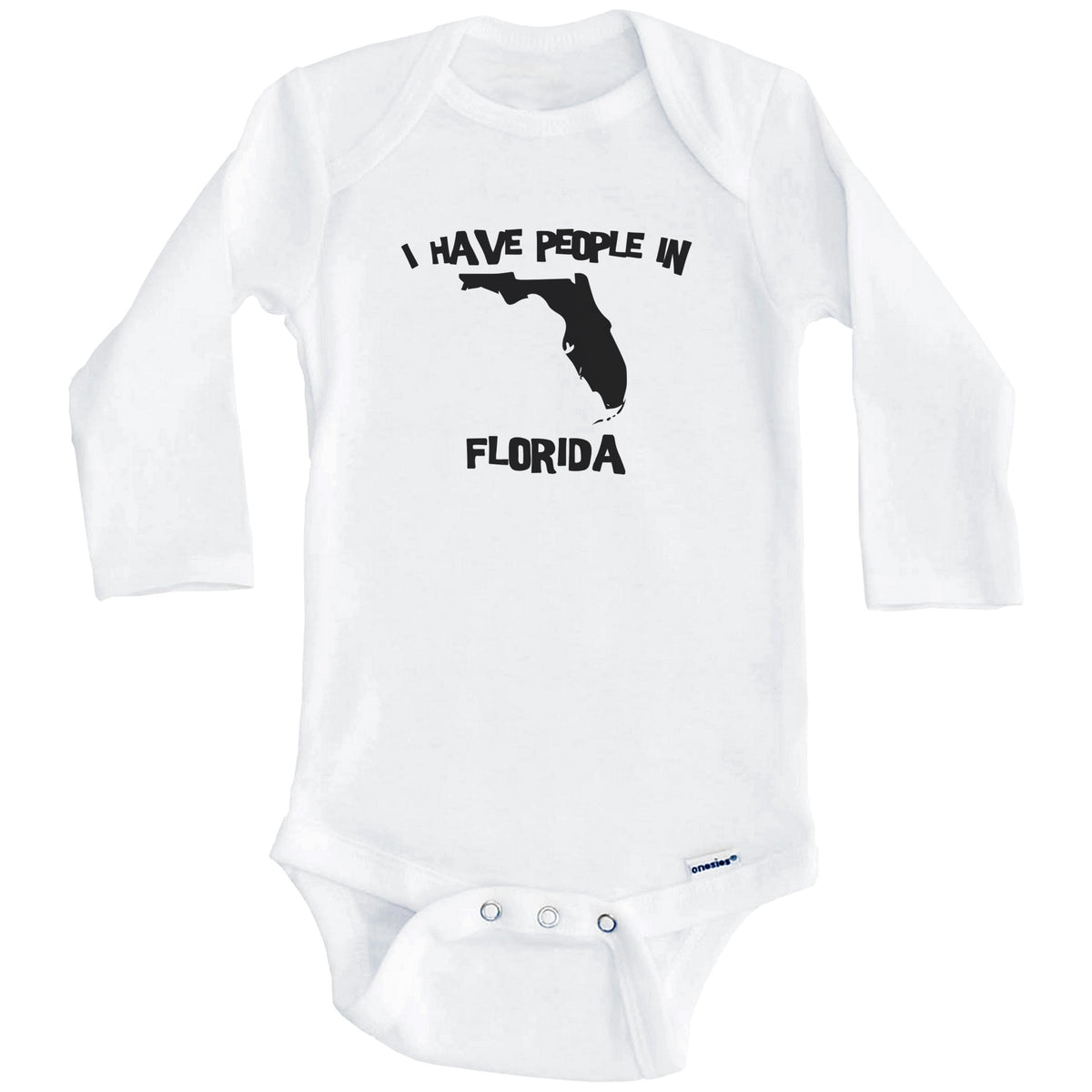 State Silhouette I Have People In Florida Baby Bodysuit (Long Sleeves)