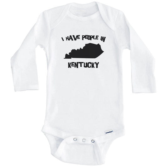 State Silhouette I Have People In Kentucky Baby Bodysuit (Long Sleeves)