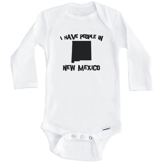 State Silhouette I Have People In New Mexico Baby Bodysuit (Long Sleeves)