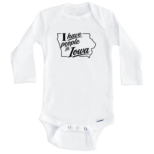 I Have People In Iowa Saying Baby Bodysuit (Long Sleeves)