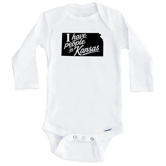 I Have People In Kansas Saying Baby Bodysuit (Long Sleeves)