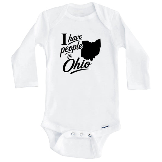 I Have People In Ohio Saying Baby Bodysuit (Long Sleeves)