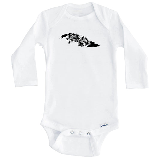 I Have People In Cuba Country Silhouette Baby Bodysuit (Long Sleeves)
