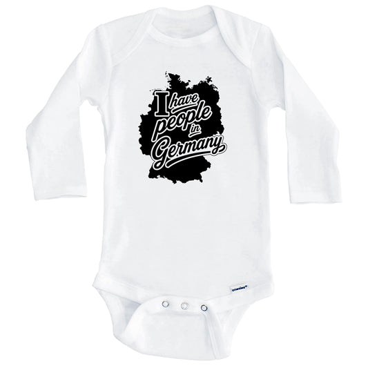 I Have People In Germany Country Silhouette Baby Bodysuit (Long Sleeves)