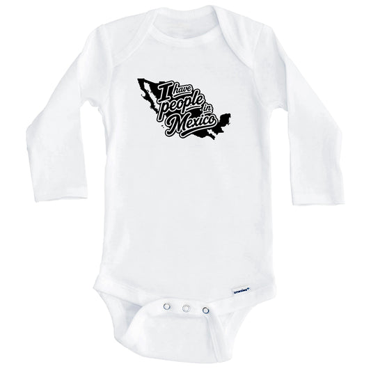 I Have People In Mexico Country Silhouette Baby Bodysuit (Long Sleeves)
