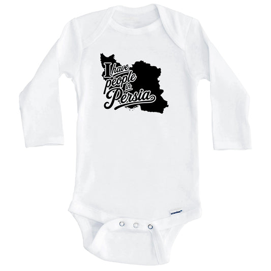 I Have People In Persia Country Silhouette Baby Bodysuit (Long Sleeves)