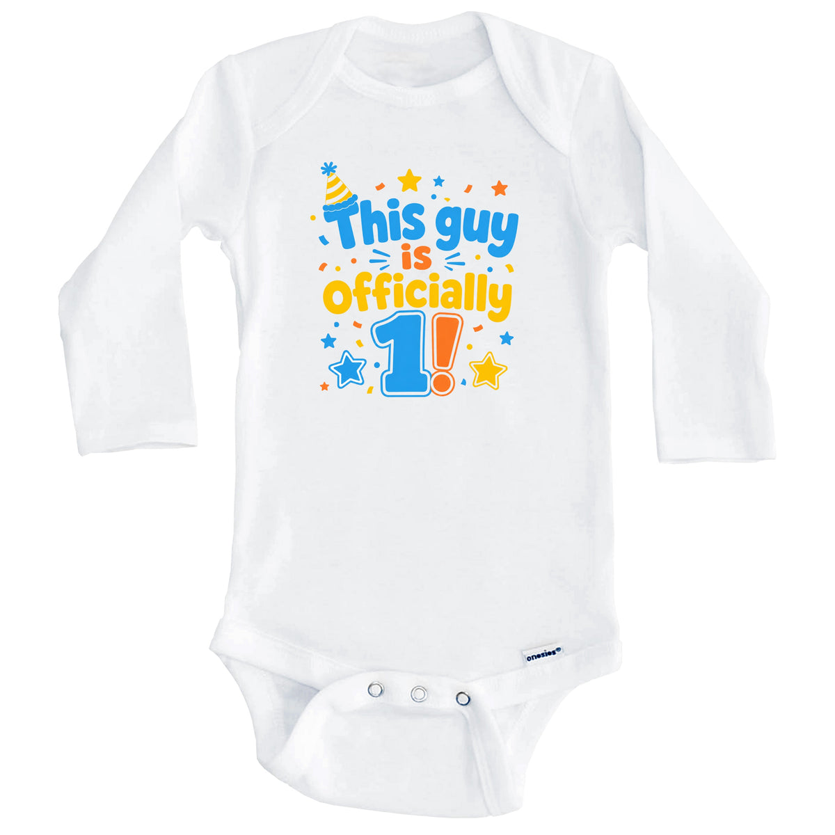 This Guy Is Officially 365 Days Old First Birthday Baby Bodysuit (Long Sleeves)