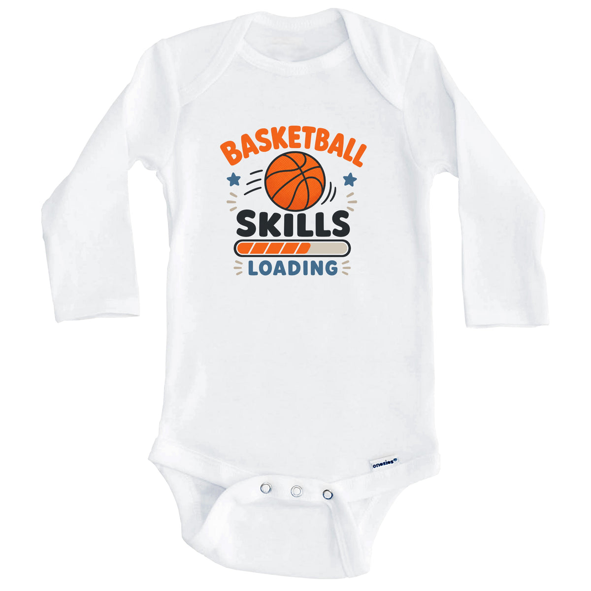 Basketball Skills Loading Funny Sports Humor Baby Bodysuit (Long Sleeves)
