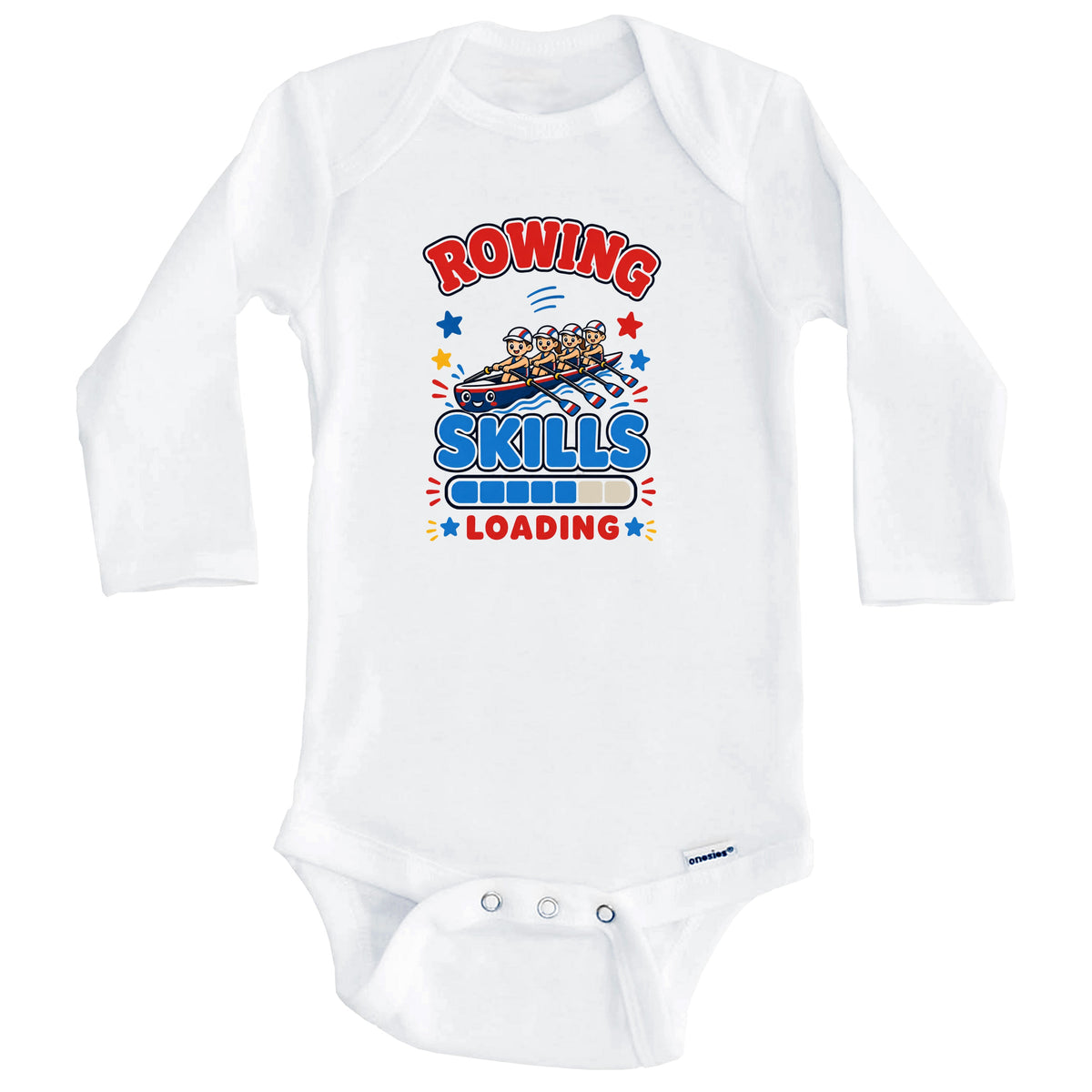 Rowing Skills Loading Funny Crew Humor Baby Bodysuit (Long Sleeves)