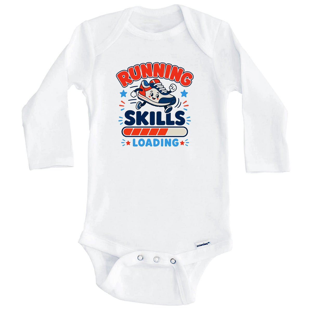 Running Skills Loading Funny Runner Humor Baby Bodysuit (Long Sleeves)