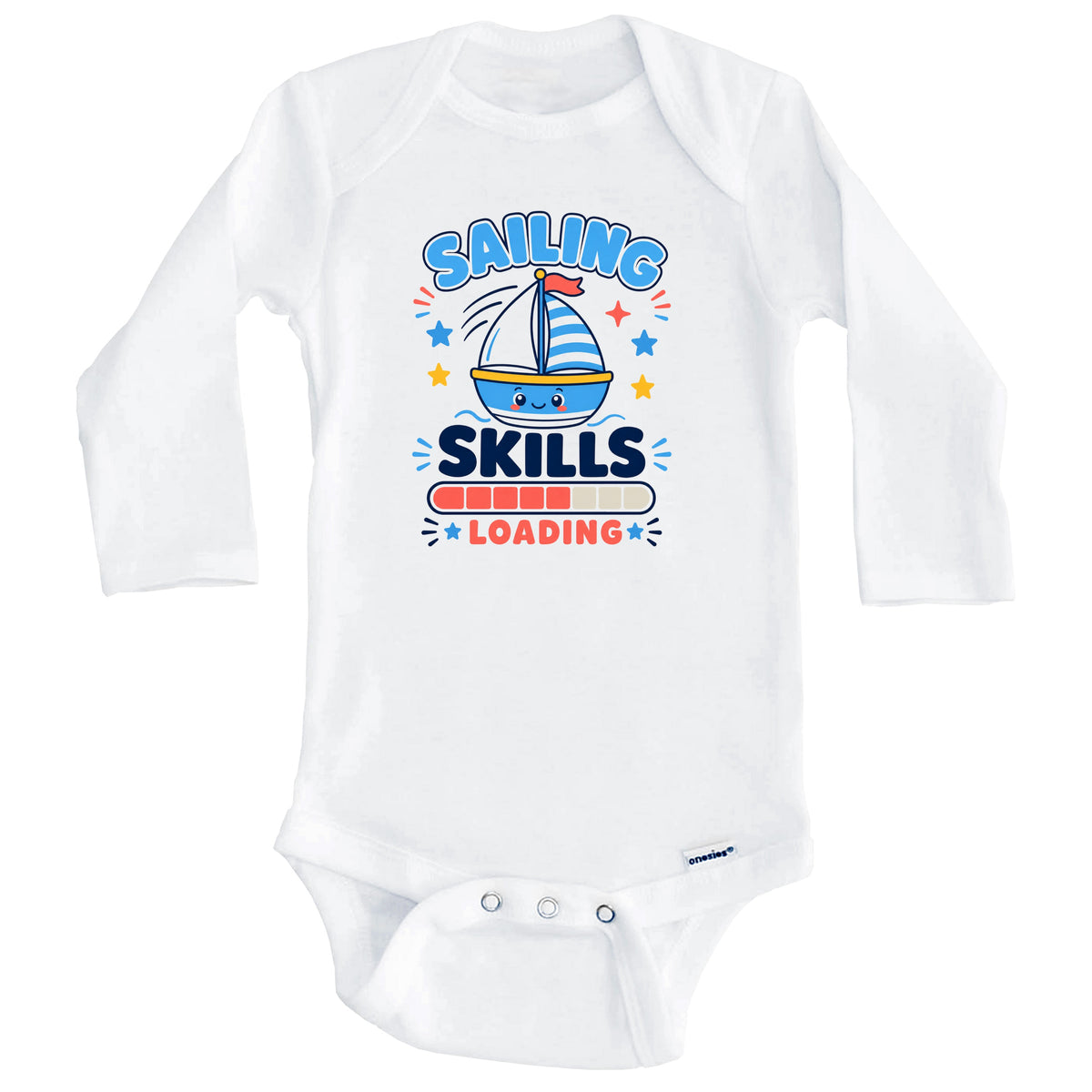 Sailing Skills Loading Funny Sailing Humor Baby Bodysuit (Long Sleeves)