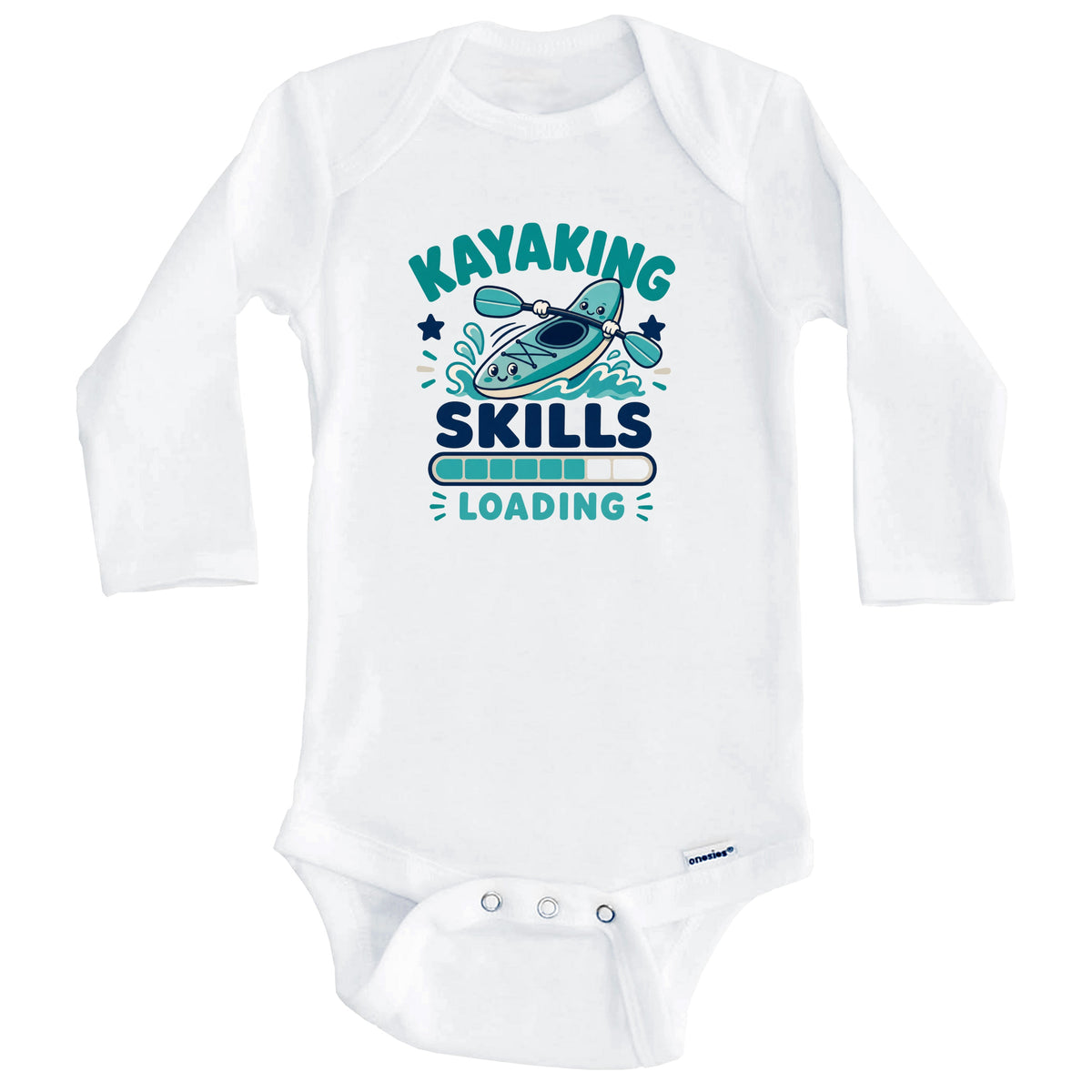 Kayaking Skills Loading Funny Kayak Baby Bodysuit (Long Sleeves)
