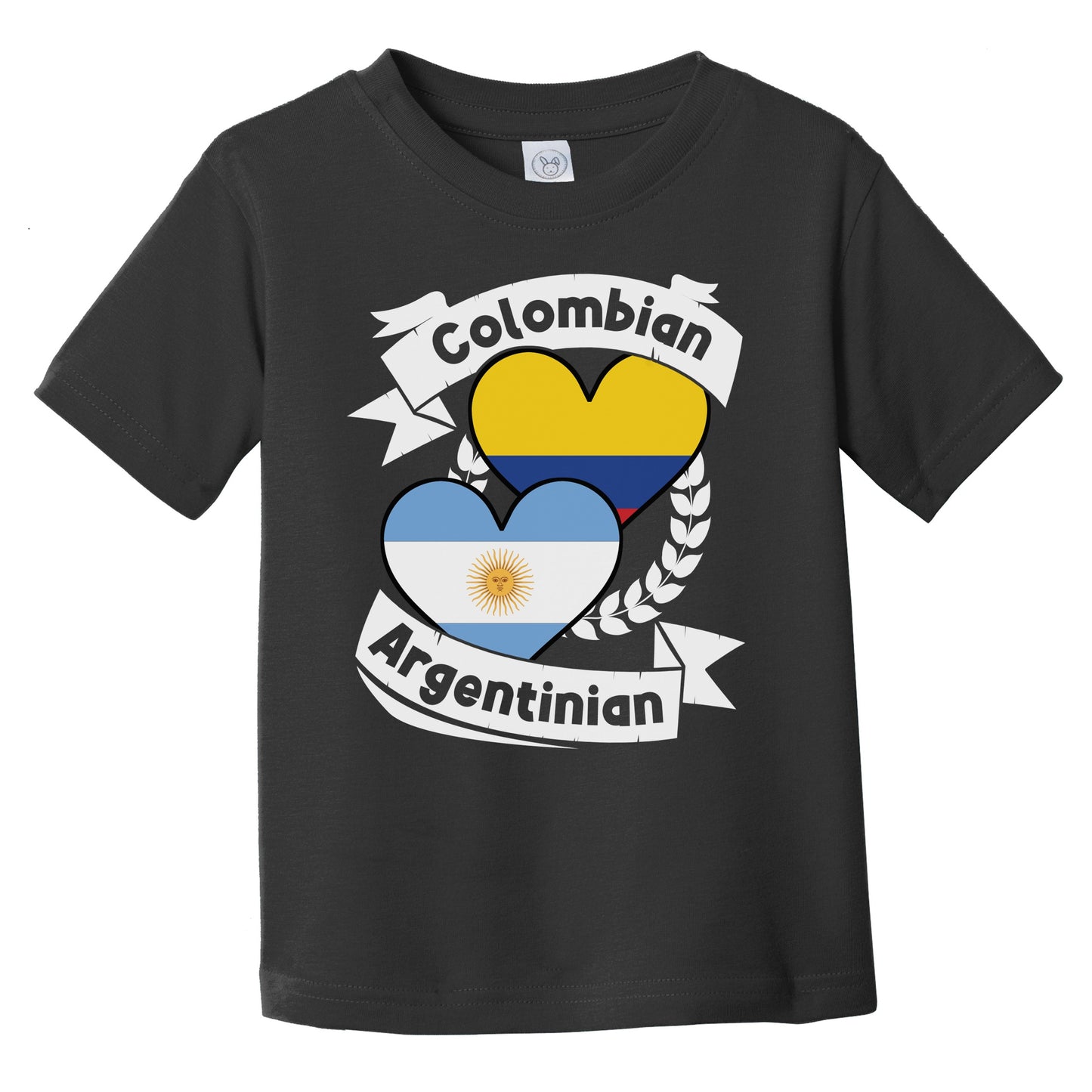 Colombian Argentinian Heart Flags Colombia Argentina Infant Toddler T-Shirt