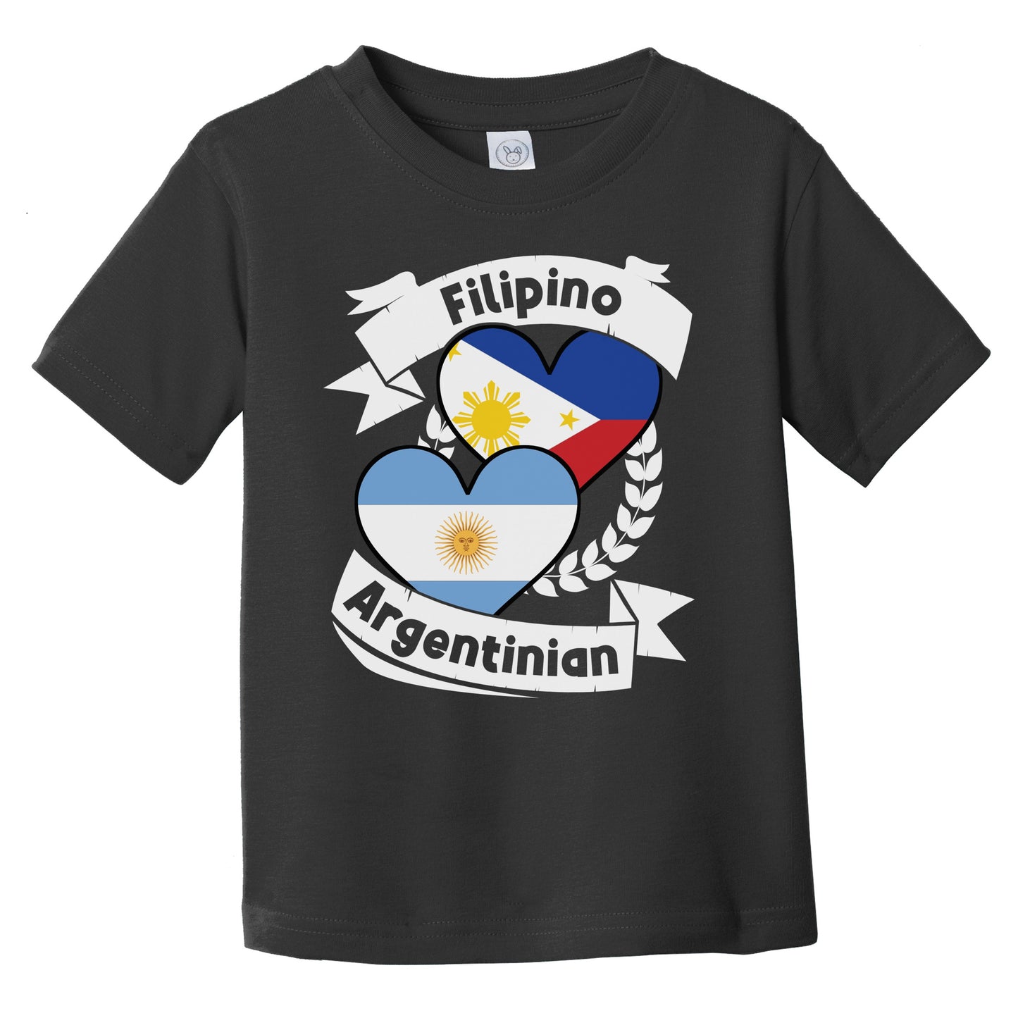 Filipino Argentinian Heart Flags Philippines Argentina Infant Toddler T-Shirt