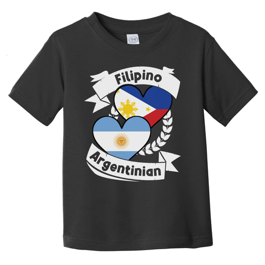 Filipino Argentinian Heart Flags Philippines Argentina Infant Toddler T-Shirt