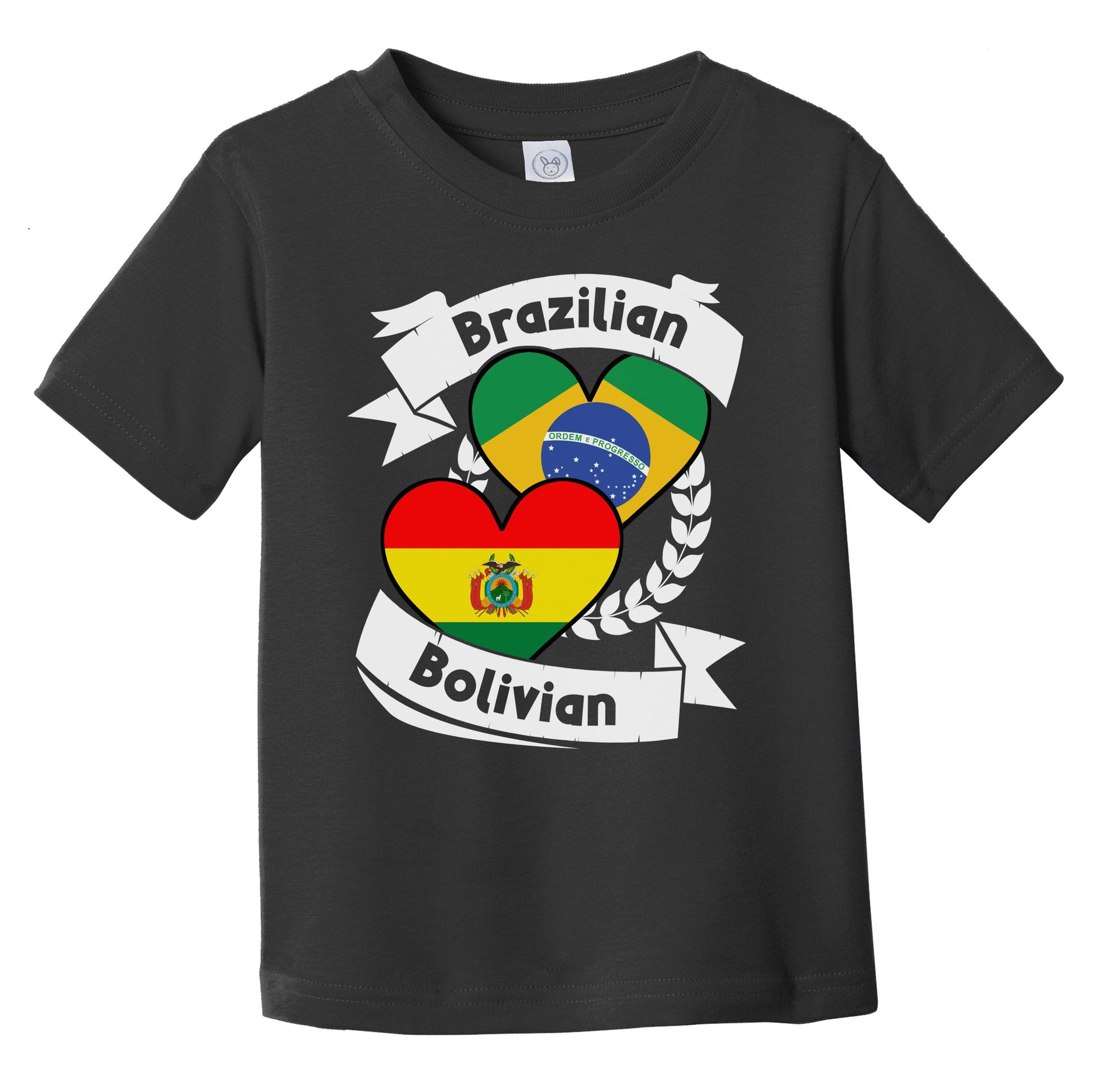 Brazilian Bolivian Heart Flags Brazil Bolivia Infant Toddler T-Shirt