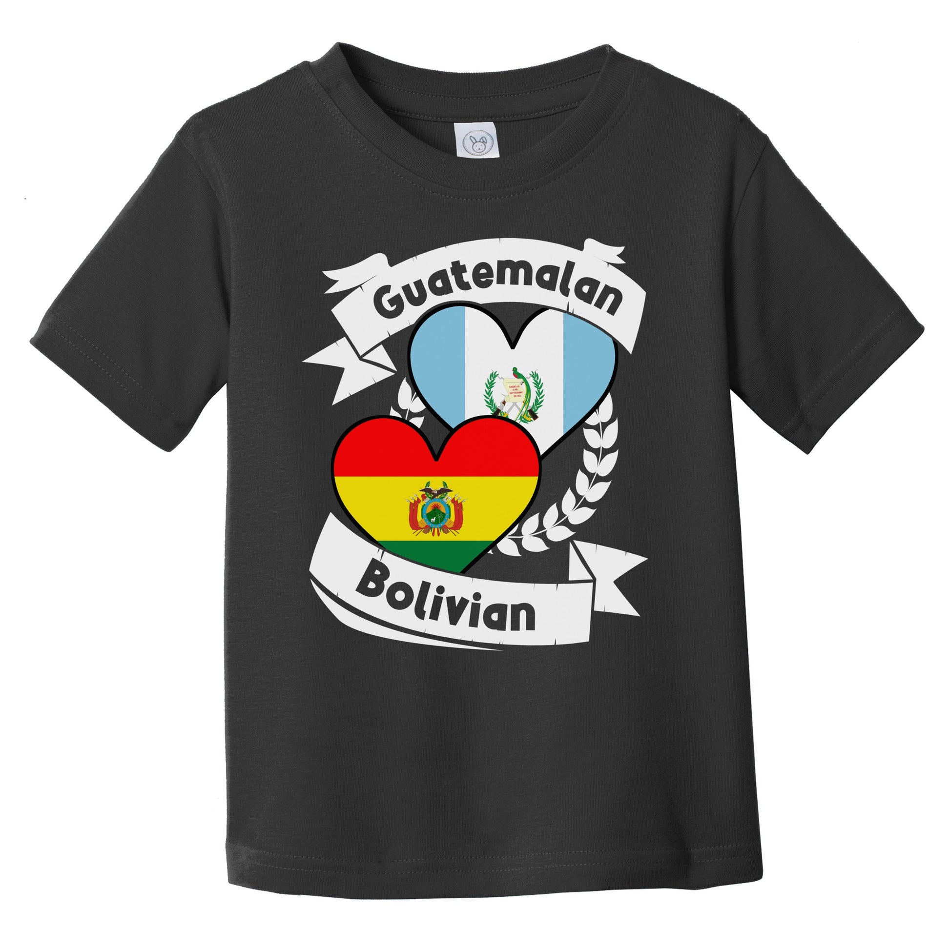 Guatemalan Bolivian Heart Flags Guatemala Bolivia Infant Toddler T-Shirt