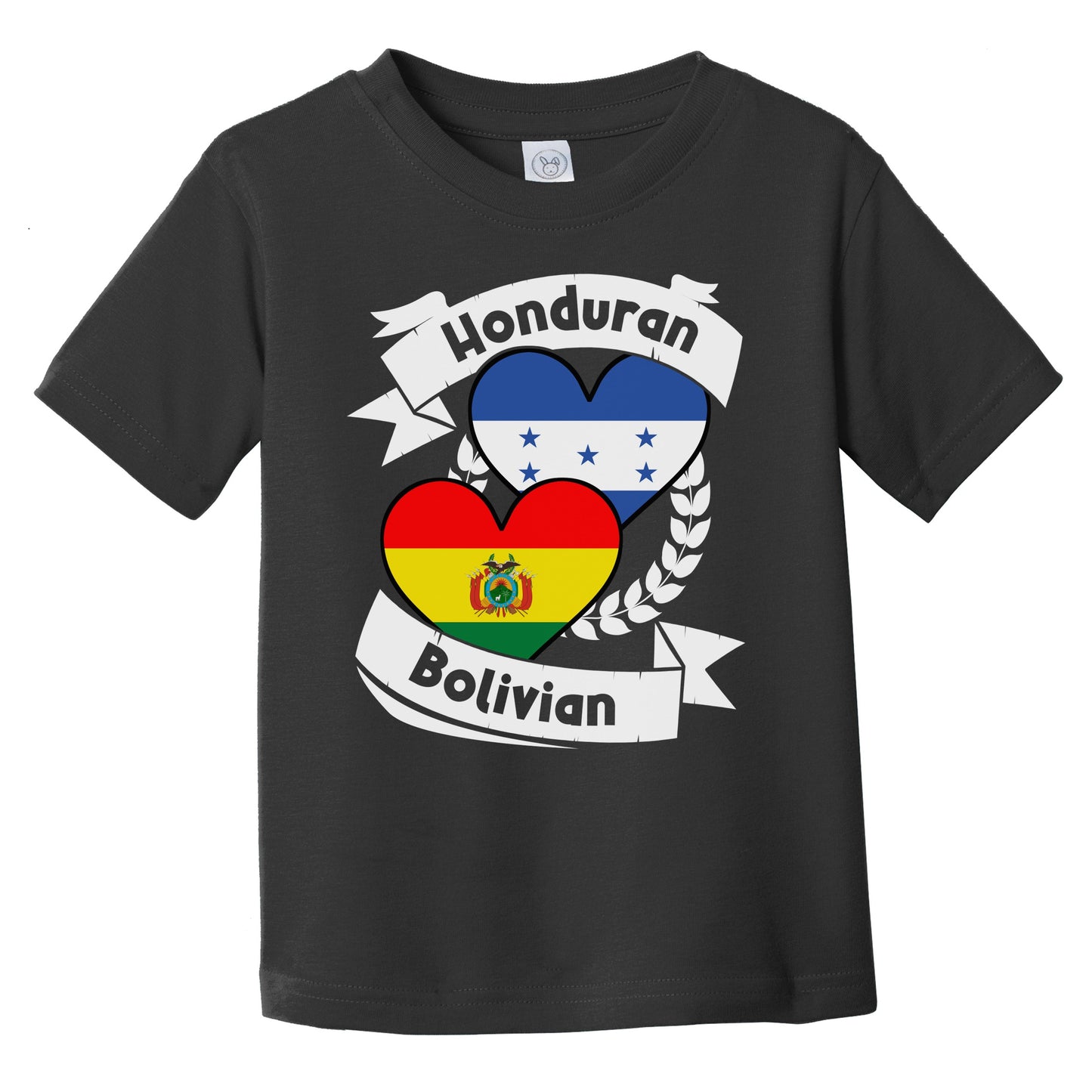 Honduran Bolivian Heart Flags Honduras Bolivia Infant Toddler T-Shirt