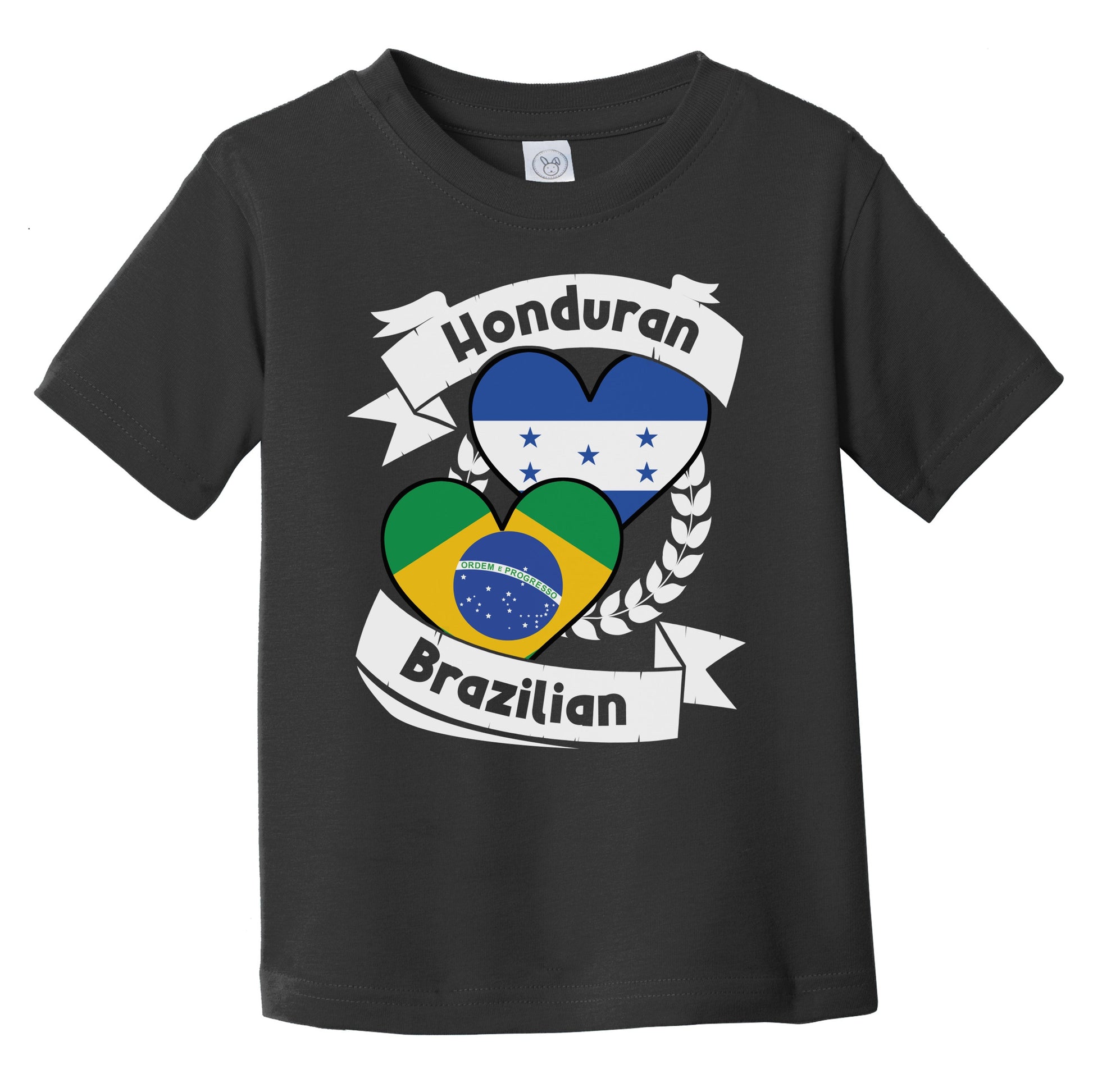 Honduran Brazilian Heart Flags Honduras Brazil Infant Toddler T-Shirt