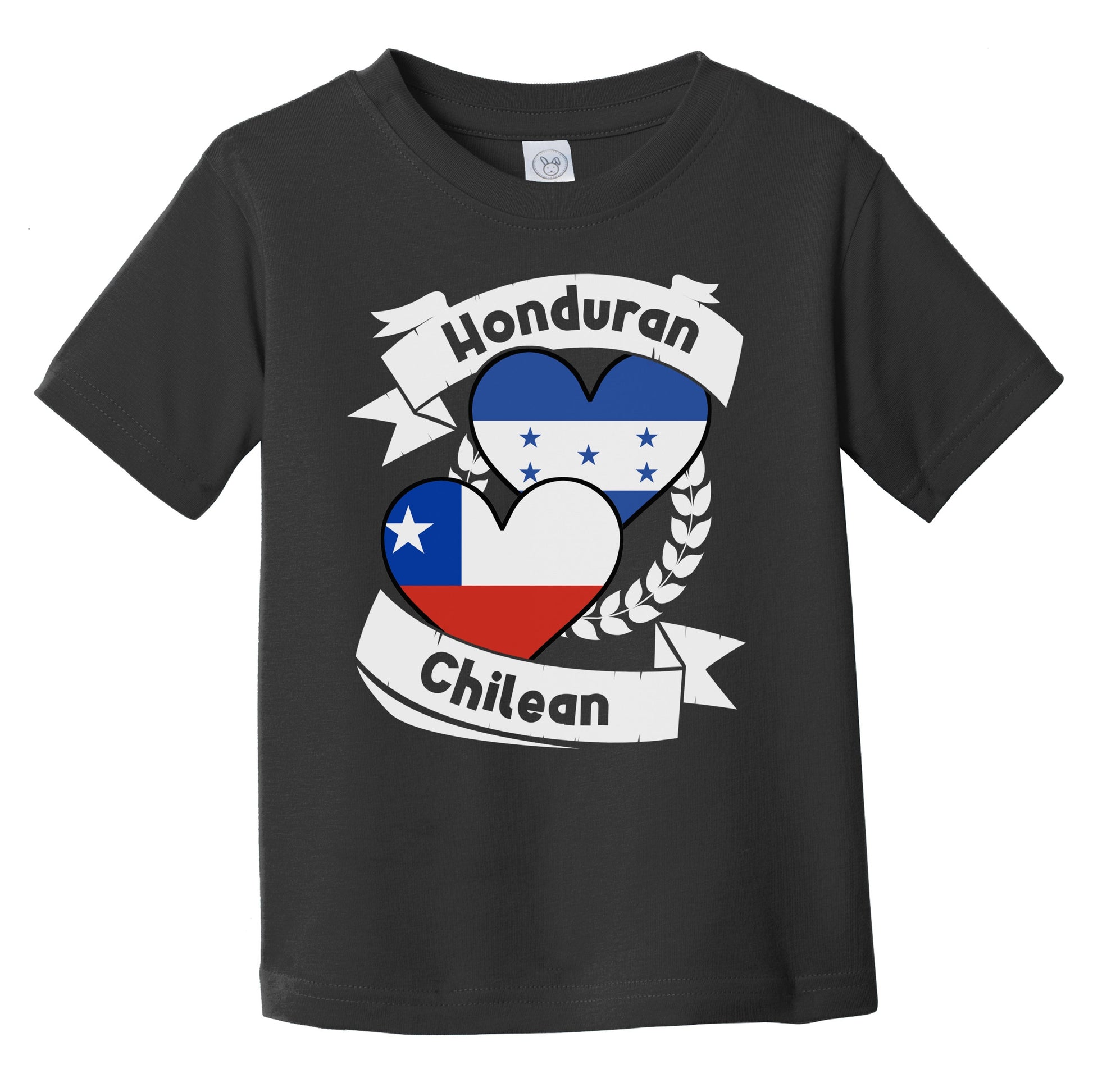 Honduran Chilean Heart Flags Honduras Chile Infant Toddler T-Shirt