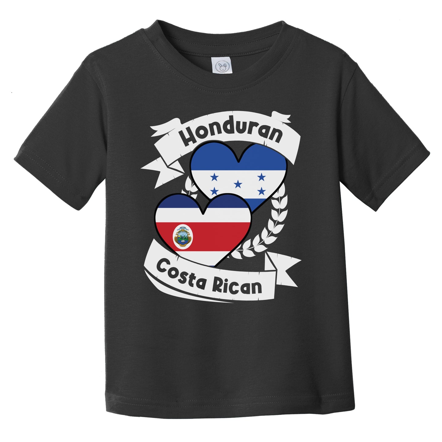 Honduran Costa Rican Heart Flags Honduras Costa Rica Infant Toddler T-Shirt