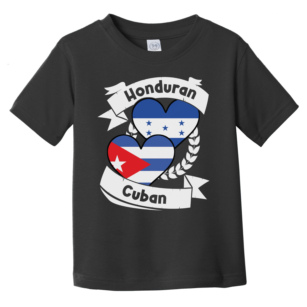 Honduran Cuban Heart Flags Honduras Cuba Infant Toddler T-Shirt