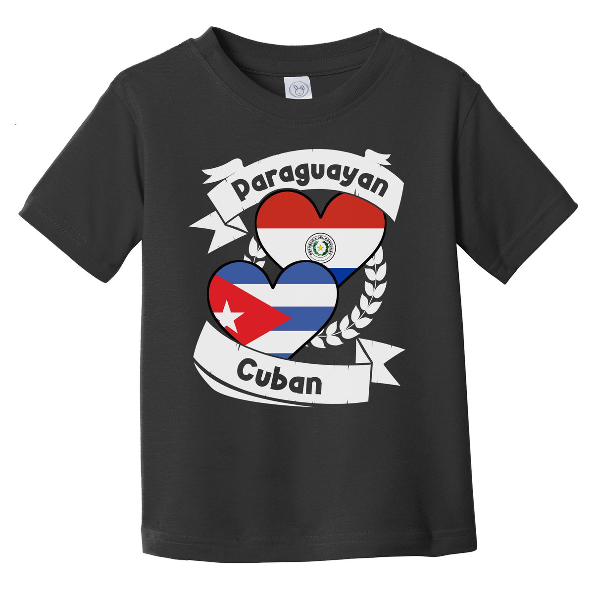 Paraguayan Cuban Heart Flags Paraguay Cuba Infant Toddler T-Shirt
