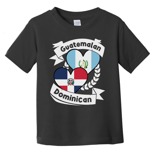 Guatemalan Dominican Heart Flags Guatemala Dominican Republic Infant Toddler T-Shirt