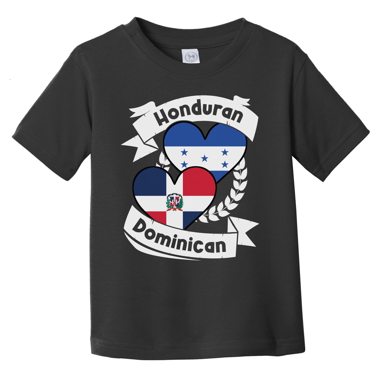 Honduran Dominican Heart Flags Honduras Dominican Republic Infant Toddler T-Shirt