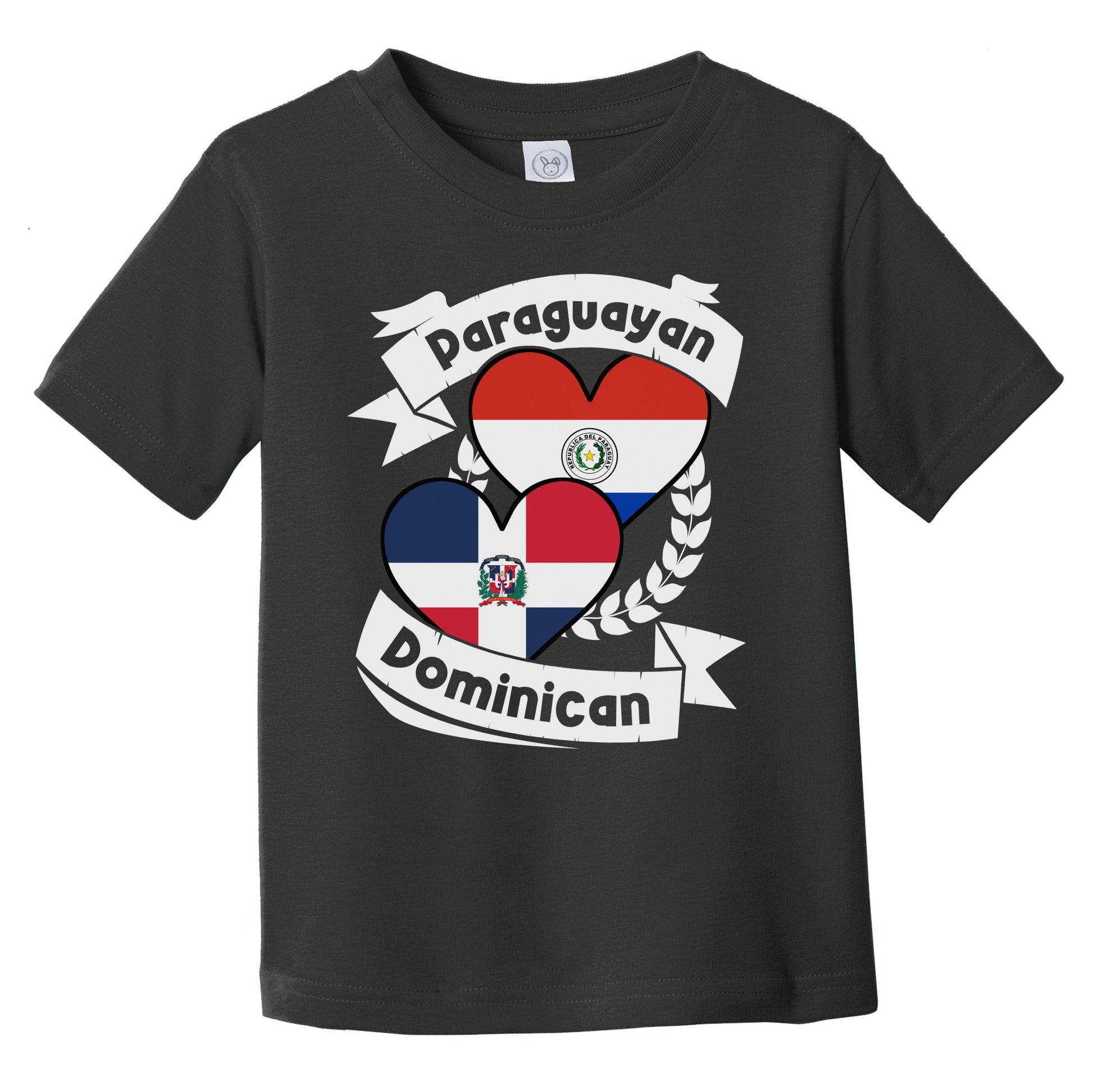 Paraguayan Dominican Heart Flags Paraguay Dominican Republic Infant Toddler T-Shirt