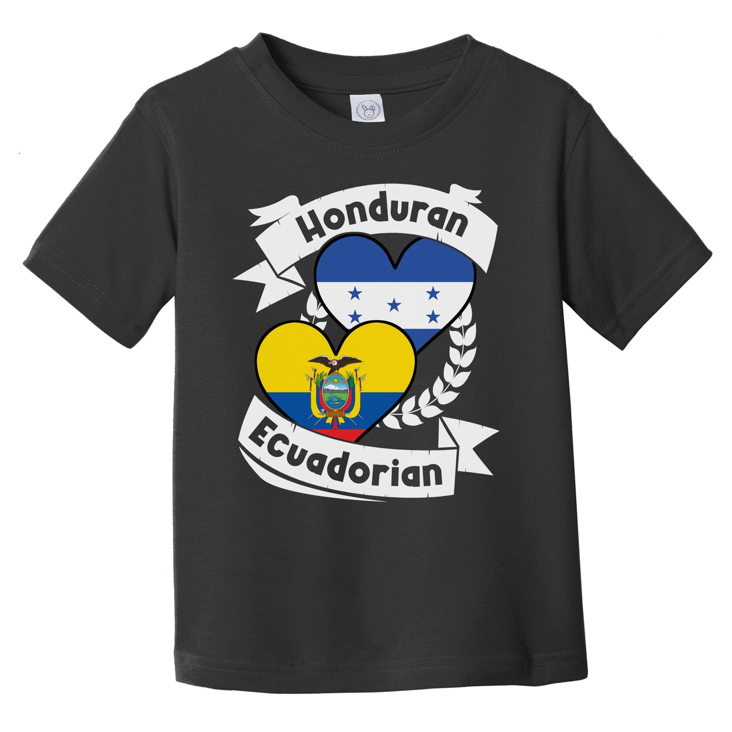 Honduran Ecuadorian Heart Flags Honduras Ecuador Infant Toddler T-Shirt