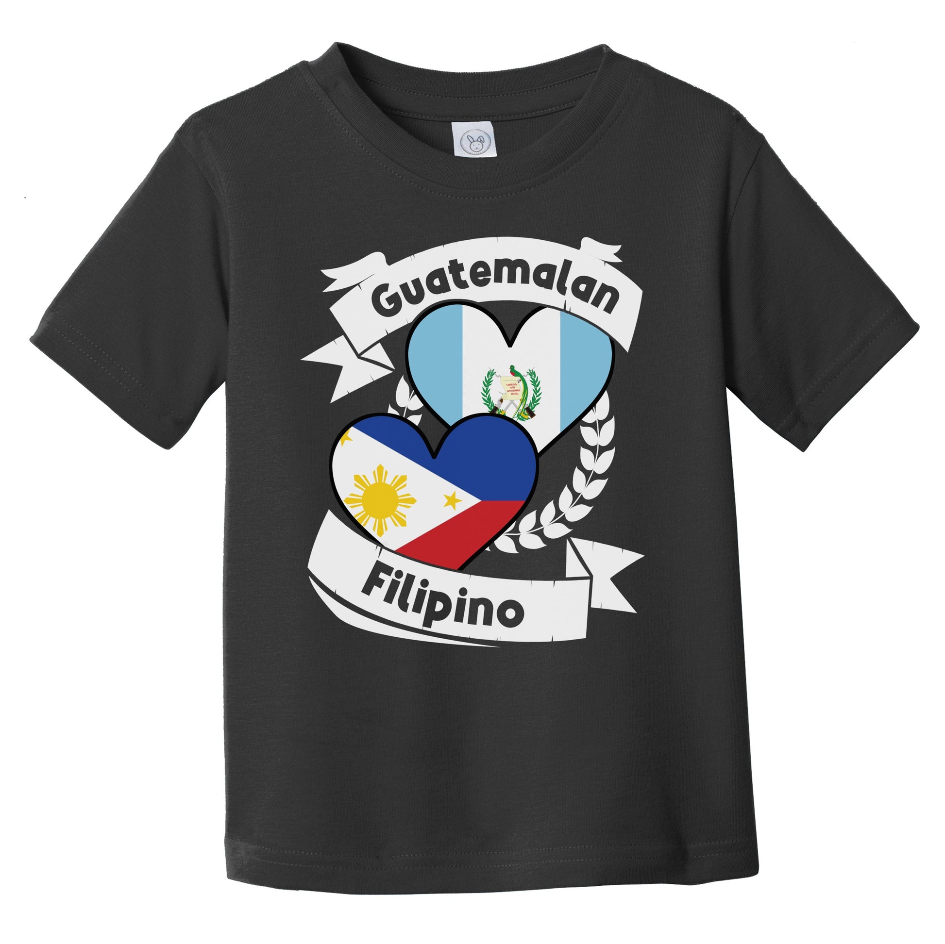 Guatemalan Filipino Heart Flags Guatemala Philippines Infant Toddler T-Shirt