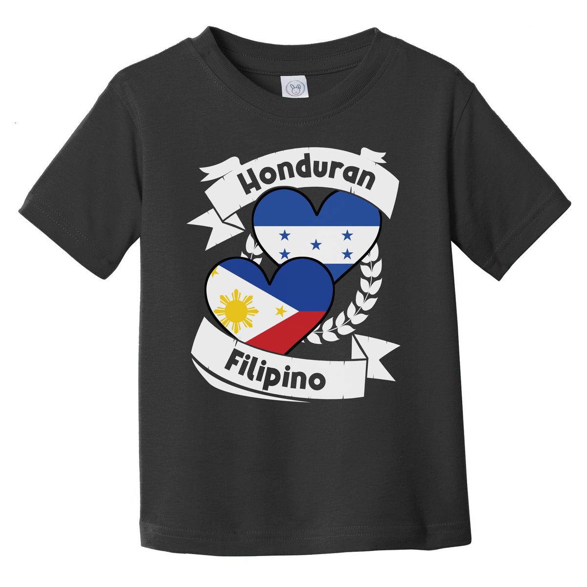 Honduran Filipino Heart Flags Honduras Philippines Infant Toddler T-Shirt