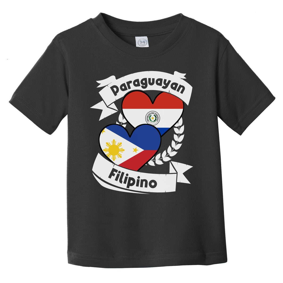 Paraguayan Filipino Heart Flags Paraguay Philippines Infant Toddler T-Shirt