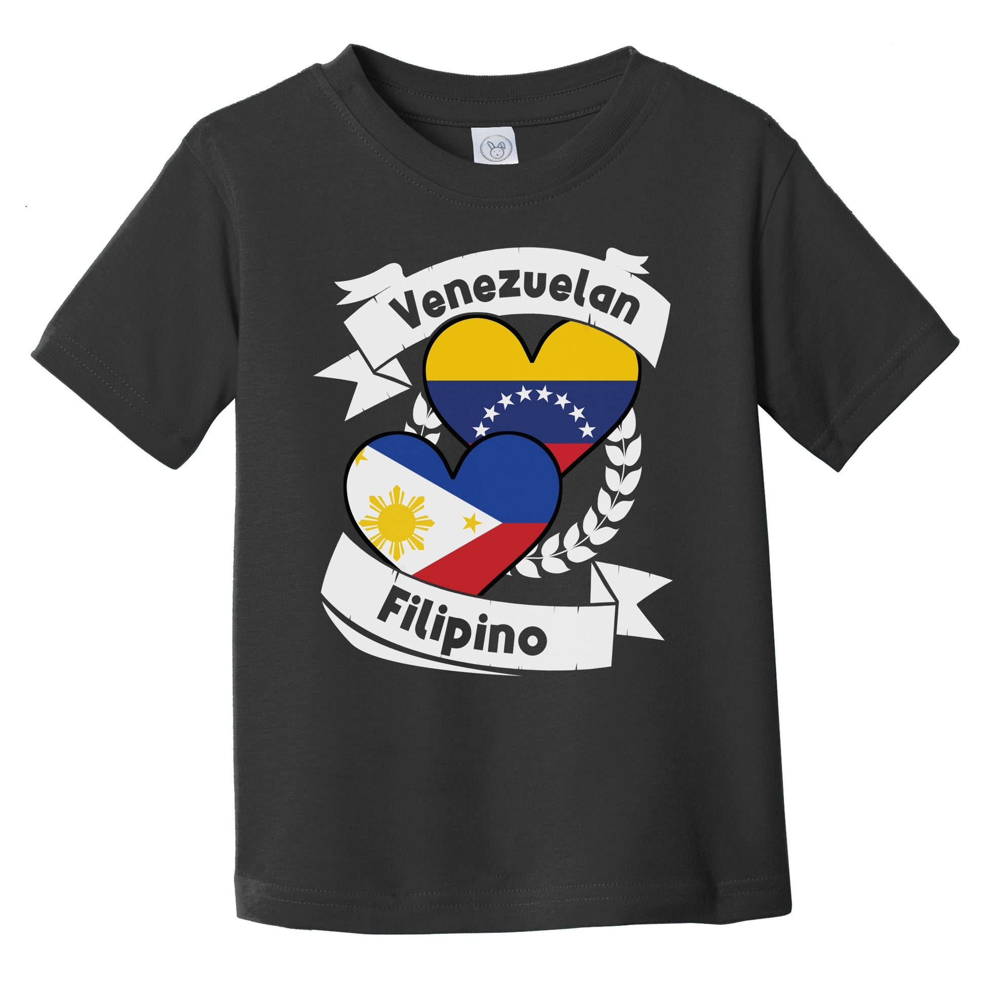 Venezuelan Filipino Heart Flags Venezuela Philippines Infant Toddler T-Shirt